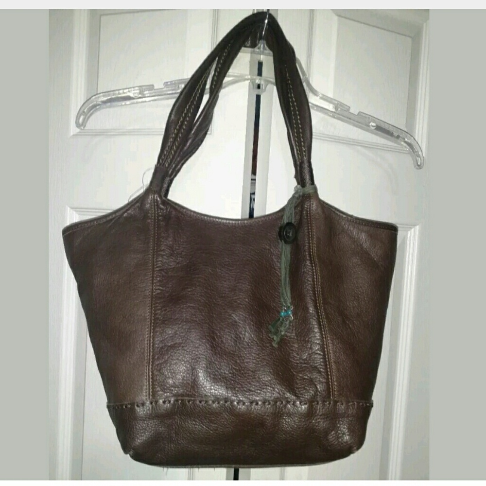 The sak purse brown leather handbag