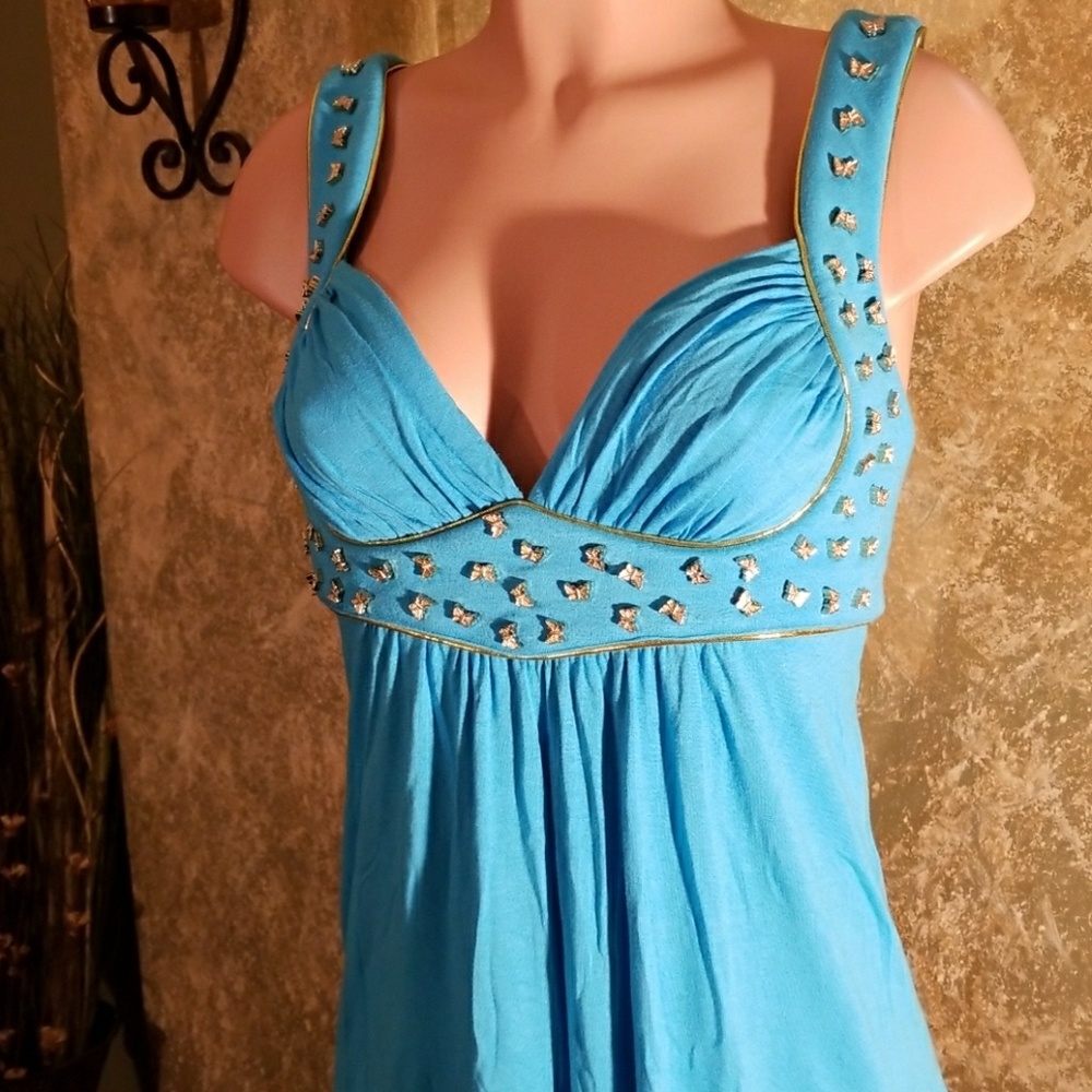 NWT Butterfly Embellished Empire WAIST Dress - Picture 3 of 5