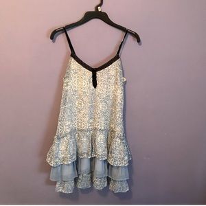 Blue and White Slip Dress