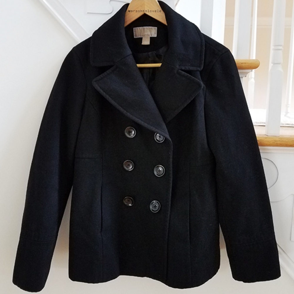 MICHAEL KORS Double breasted Wool Peacoat Size L