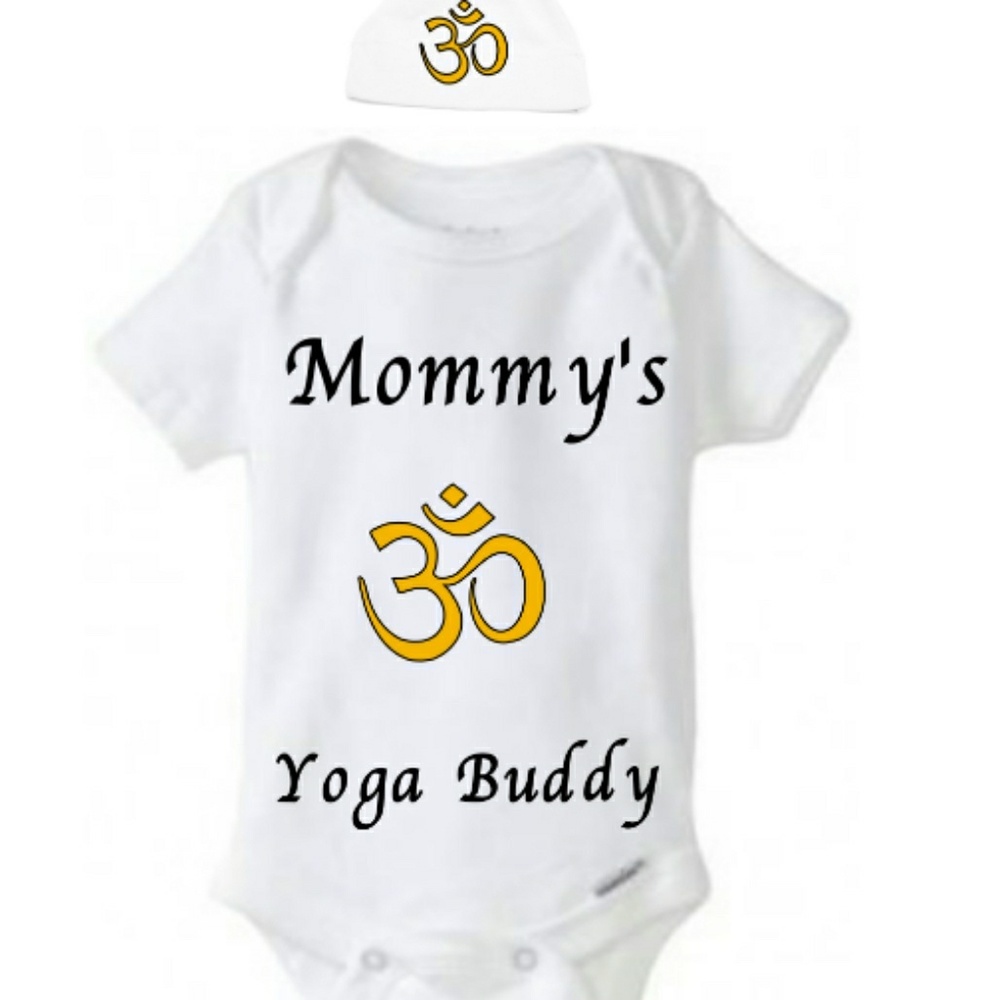 Baby unisex infant bodysuits with Yoga OM