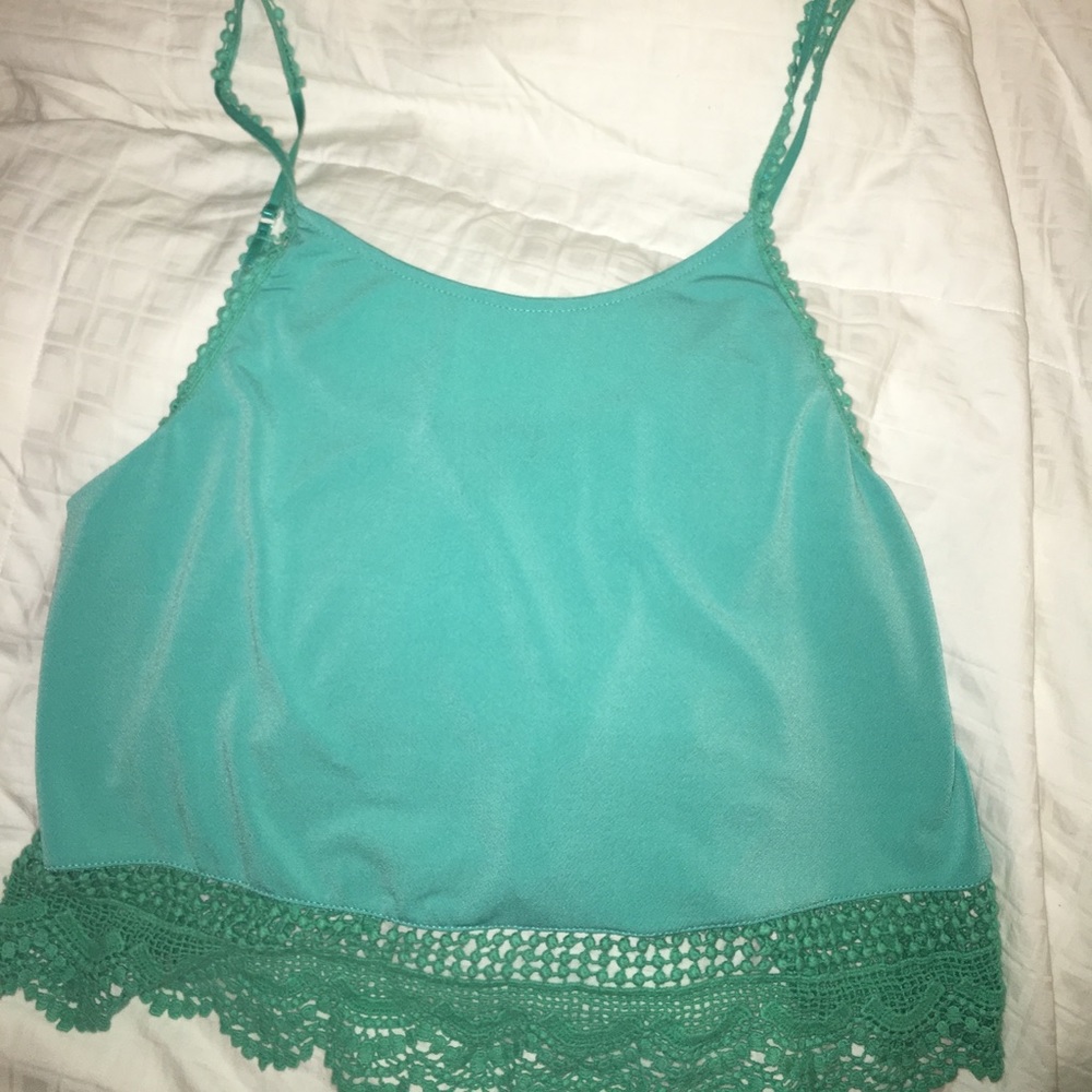 Teal crop top
