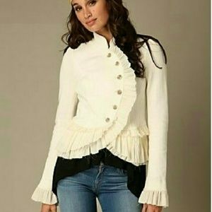 Free people military ruffle jacket