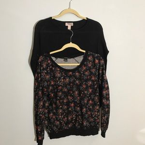 FOREVER 21 Bundle Long Sleeve and Floral Pullover