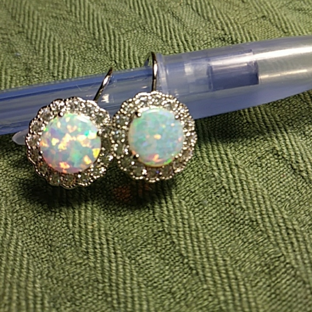 SOLD Opal lever back earrings new* make an offer!