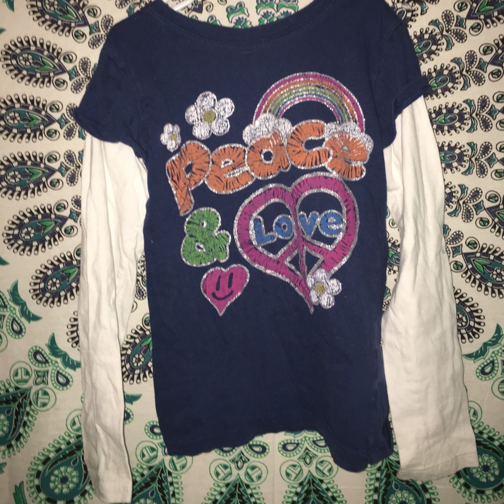 peace & navy long sleeve💙