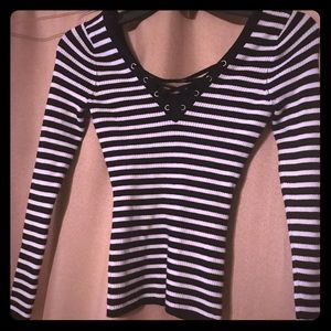 GUESS lace-up sweater