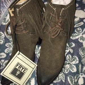 Frye Fringe Booties