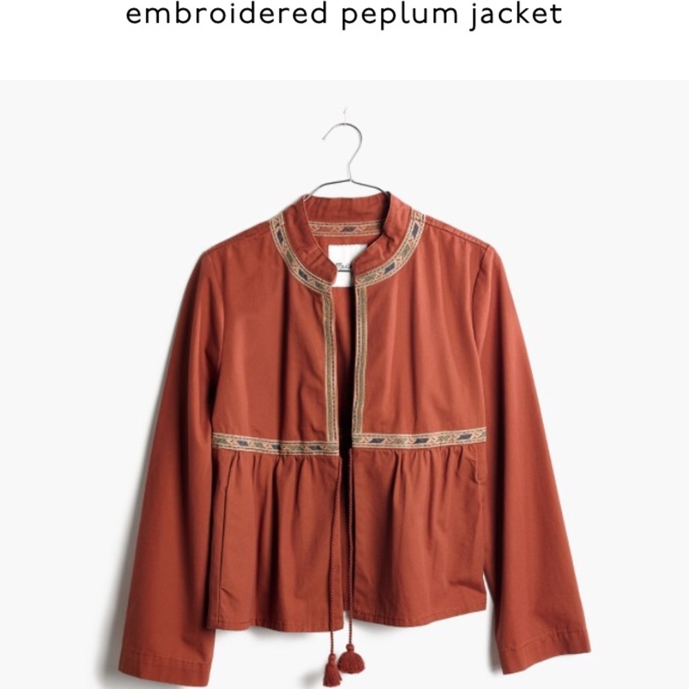 Madewell peplum jacket