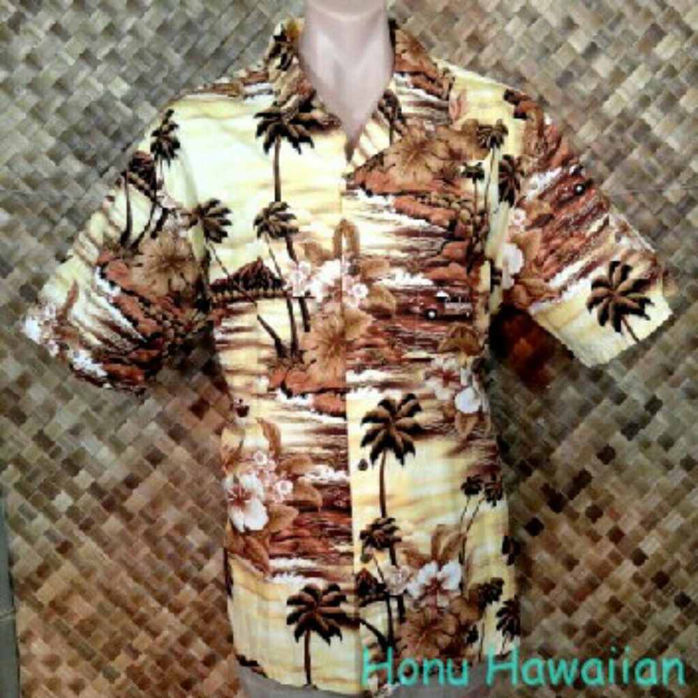 M D FASHION mens HAWAIIAN Shirt. 2XL