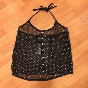 Brandy Melville sheer halter top NWOT