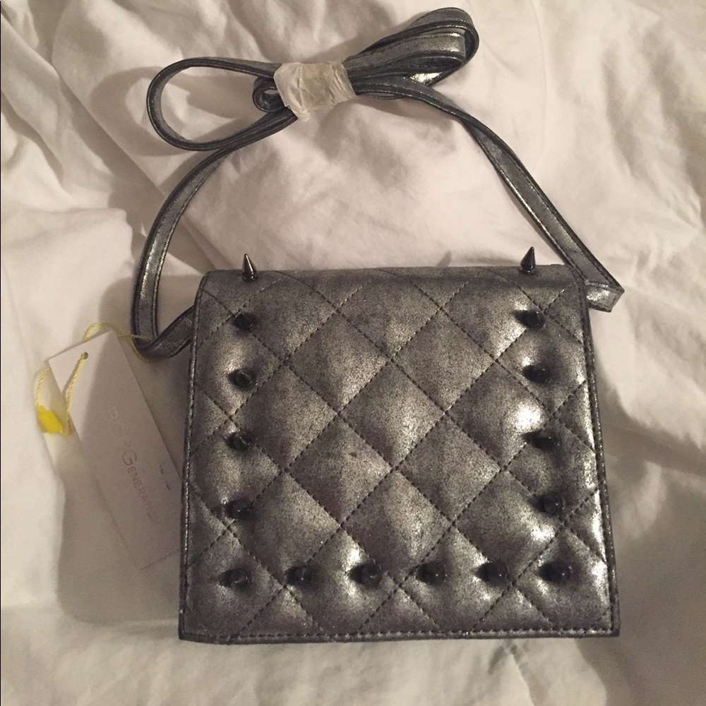 Shiny Metallic Studded Purse