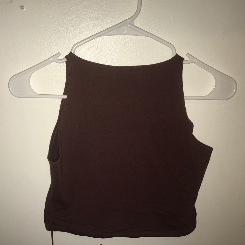 Maroon Crop Top