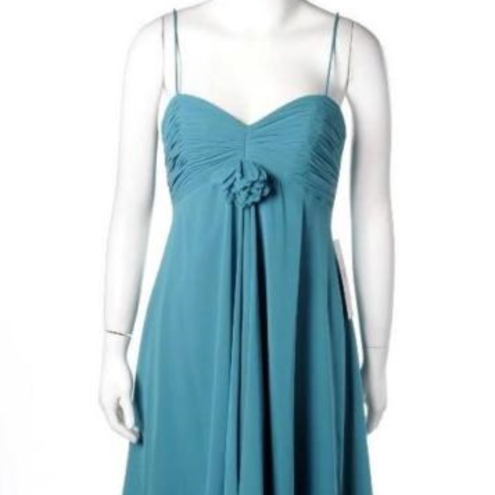 $260 Badgley Mischka Teal Blue Dress (6) NWT