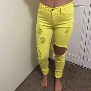bright yellow jeans