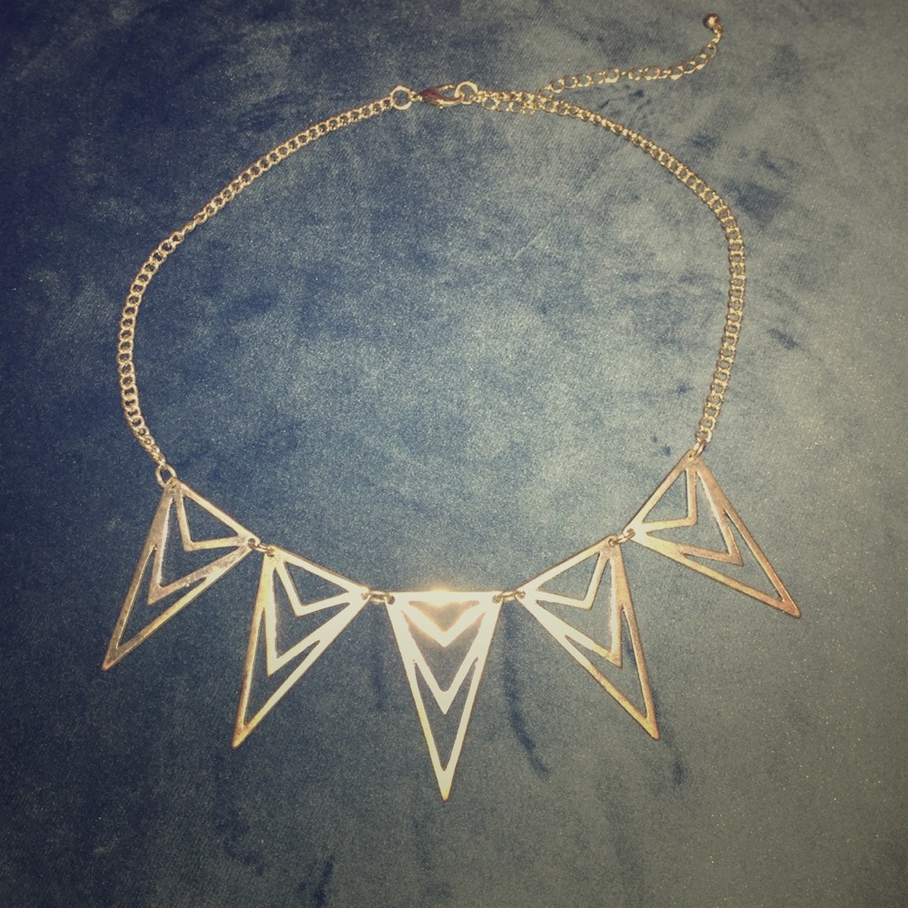 Silver Triangular necklace from Topshop