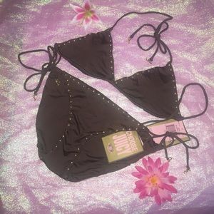 🆕Juicy Couture Swim Depp Brown String Tie Bikini