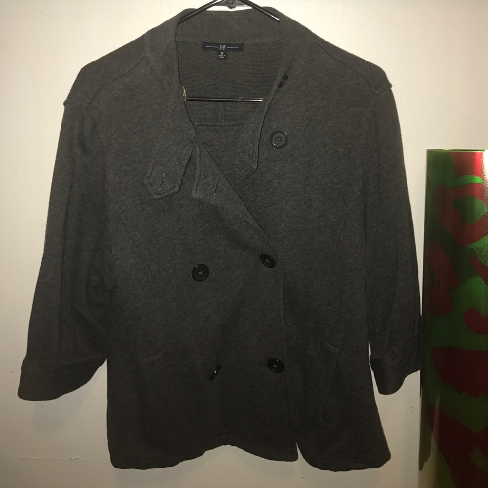 Grey, 3/4 Sleeve Jacket