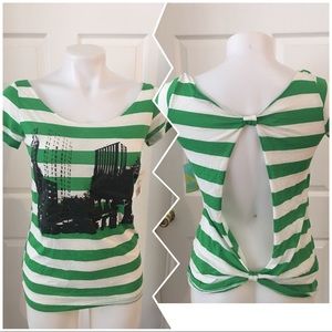 NWT Forever 21 peek a boo back shirt