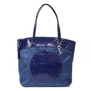 Coach F19440 Laura Tote Navy Blue NWT