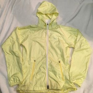 Nike light yellow waterproof jacket