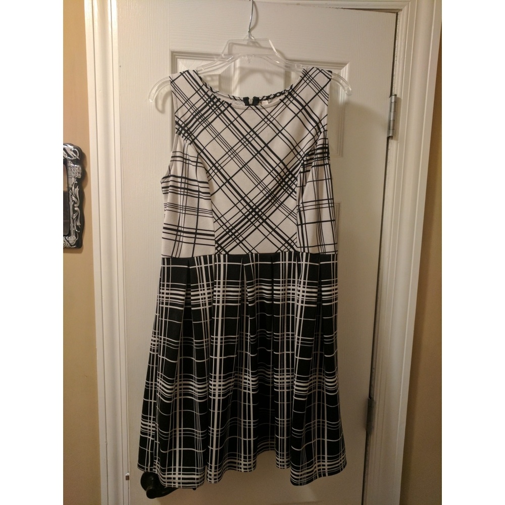 Black and White Plaid Dress