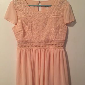 Francescas Collection Embroidered Blush Pink Dress
