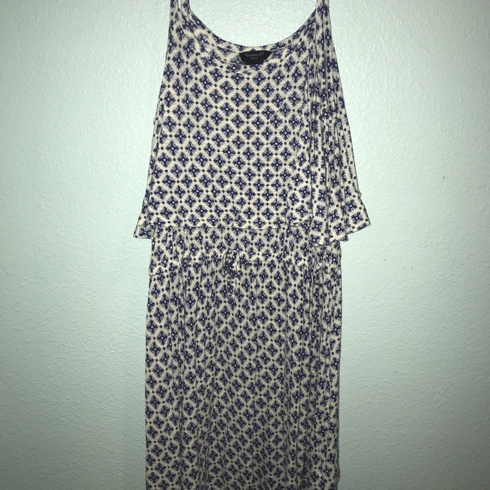 White and blue dress