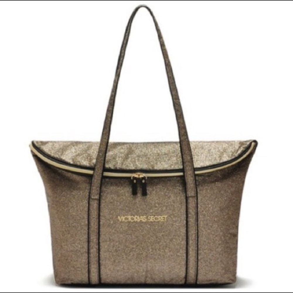 Victoria's Secret Glitter Gold Tote