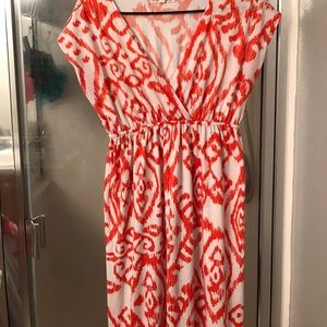 Long maxi v neck dress by pink rose