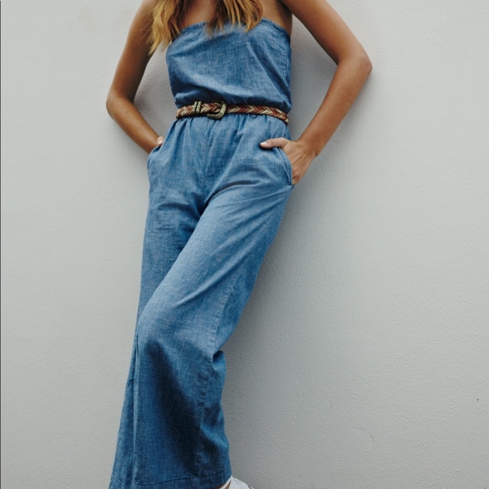 Free People Living Easy Strapless Jumper