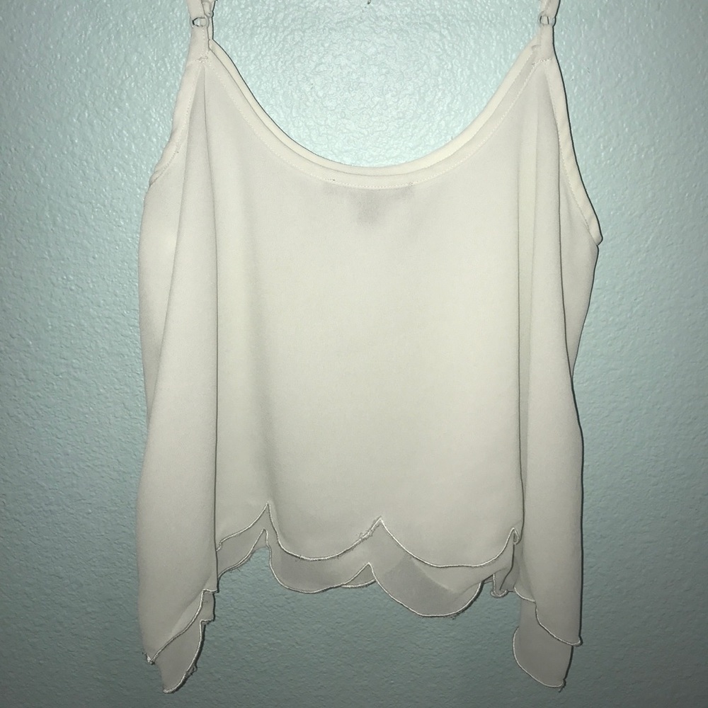 White scallop top