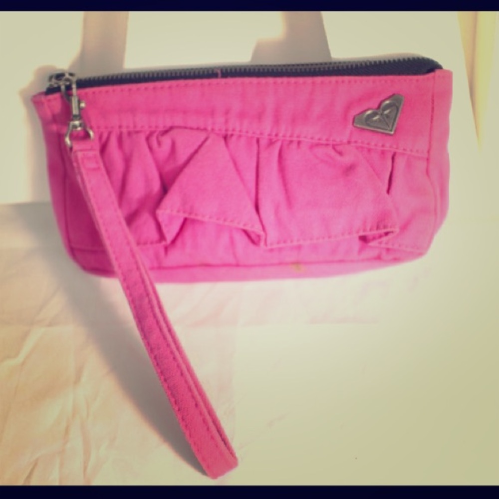 Cute Hot Pink with Ruffle Wristlet Wallet By Roxy