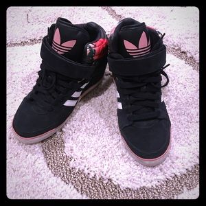 Adidas high-top wedged sneakers