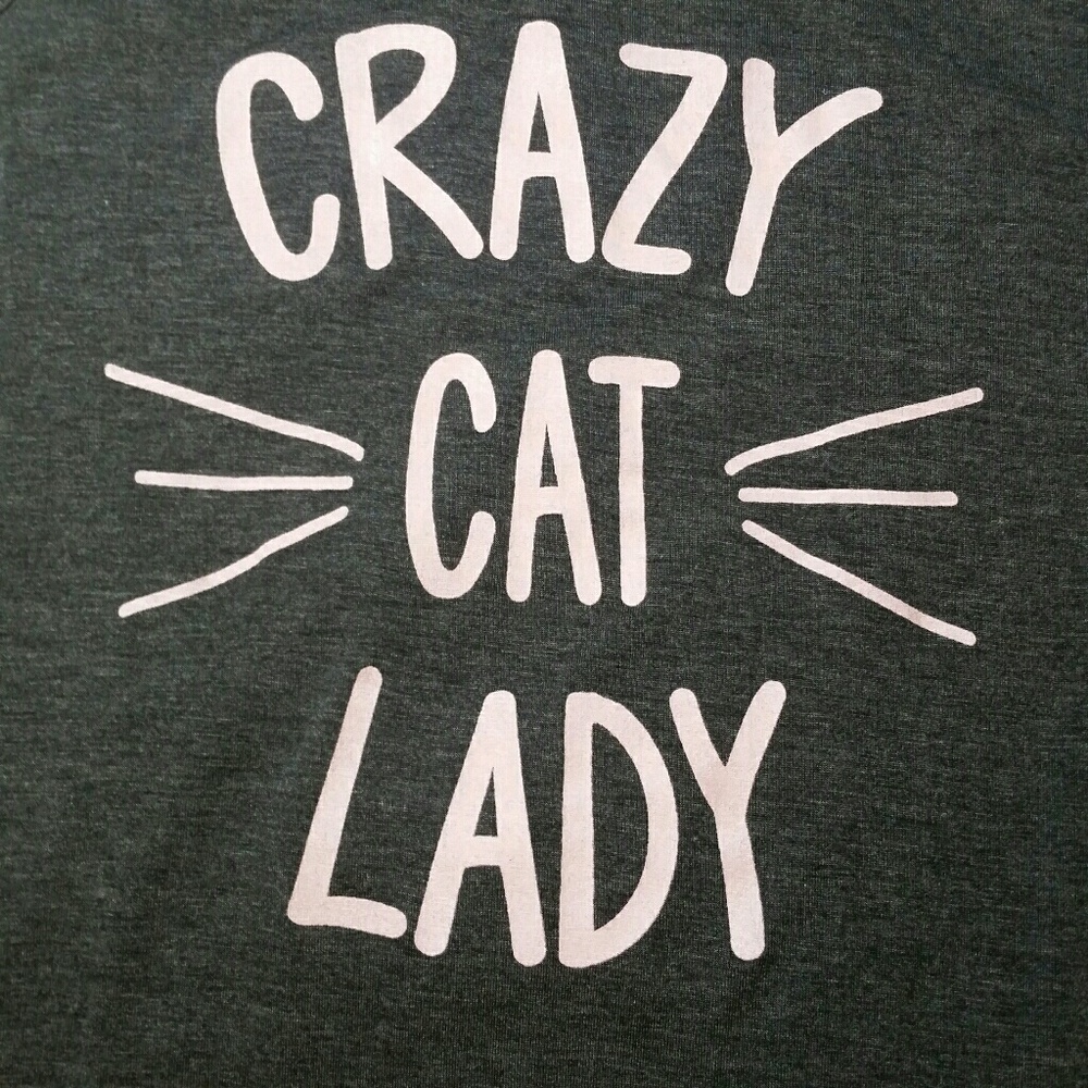 Crazy Cat Lady Flowy Racerback Tank Sml Med Large - Picture 5 of 5