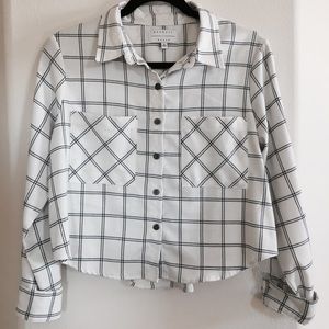 Kendall + Kylie cropped flannel