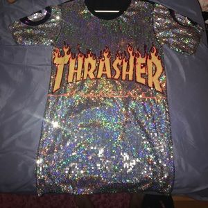 Thrasher tshirt dress.