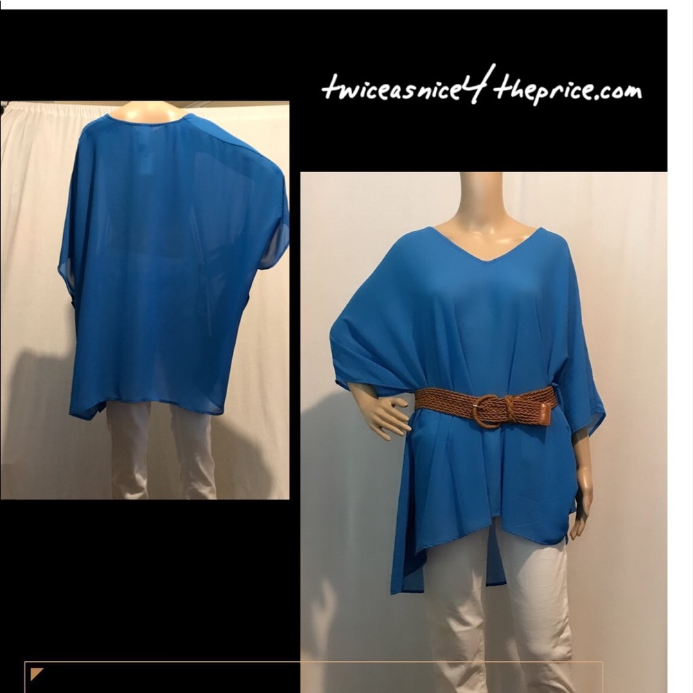 Oversized Royal Blue Blouse