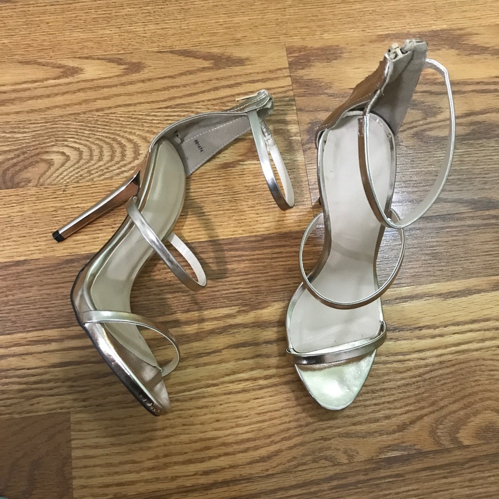 Rose Gold Strapped Heels