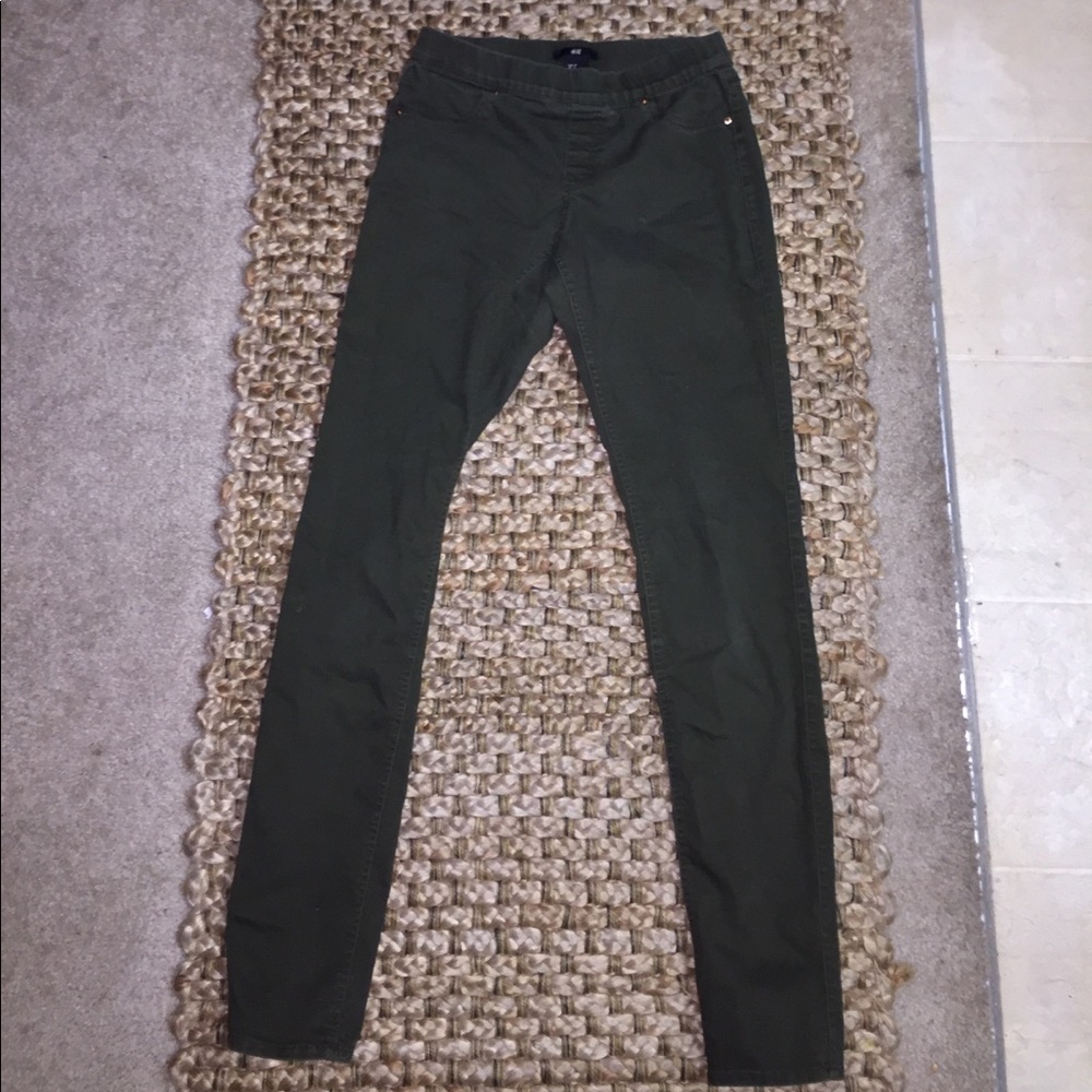 Olive green jeggings