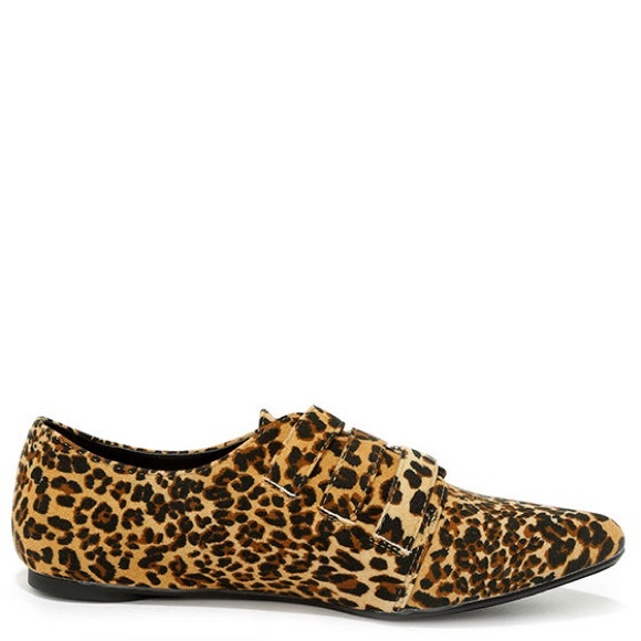 Leopard Buckle Threat Boyfriend Loafer Flats - Picture 3 of 3