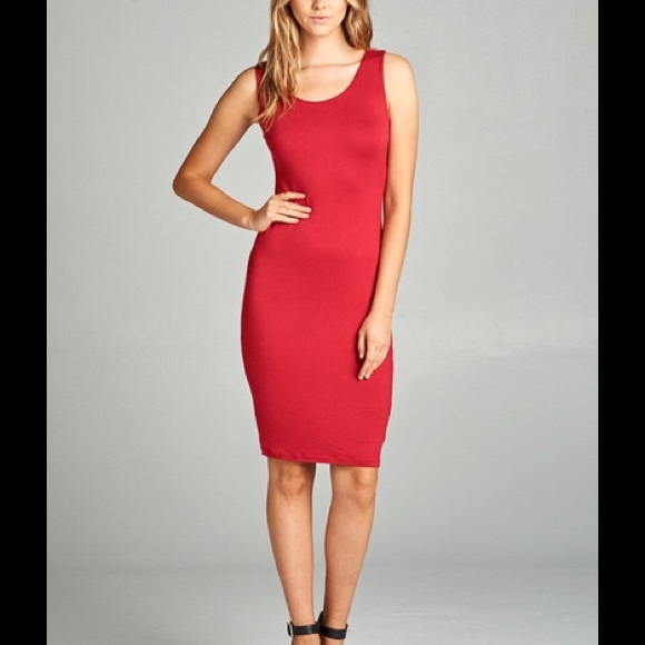 Ladder Back Dress - Red - Picture 2 of 6