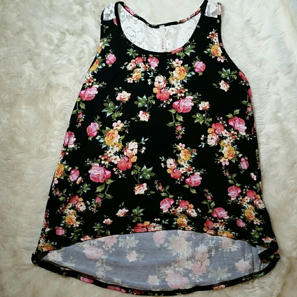 Floral Lace Flowy Hi Low Tank Small Medium Large - Picture 4 of 8