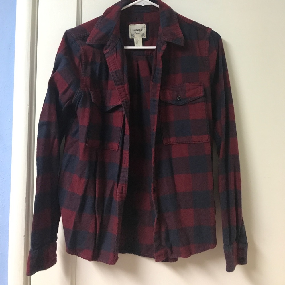 Red and blue flannel