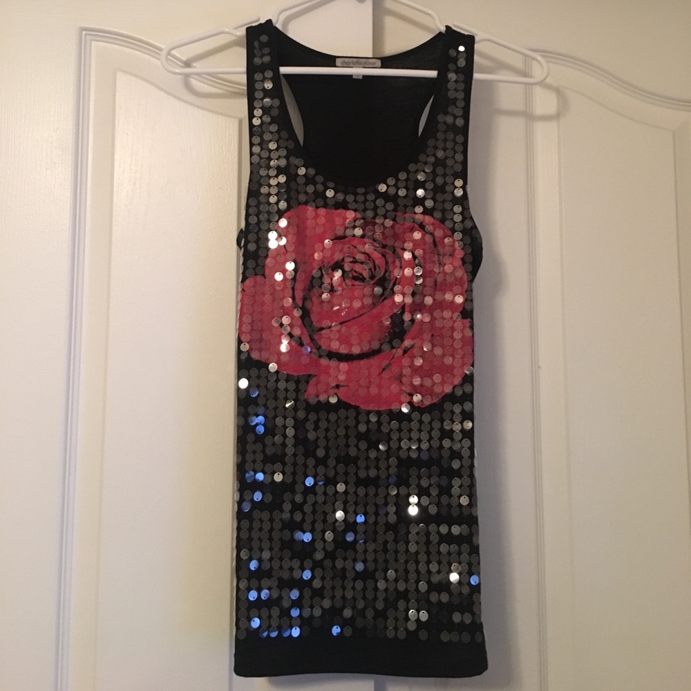 sequence rose tank top