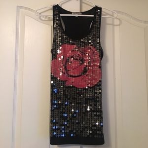 sequence rose tank top