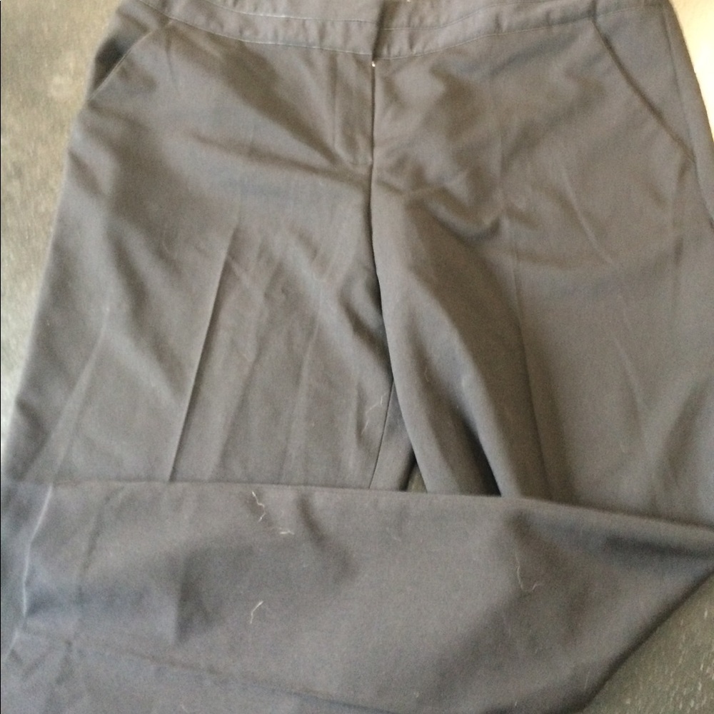 Black wide leg slacks