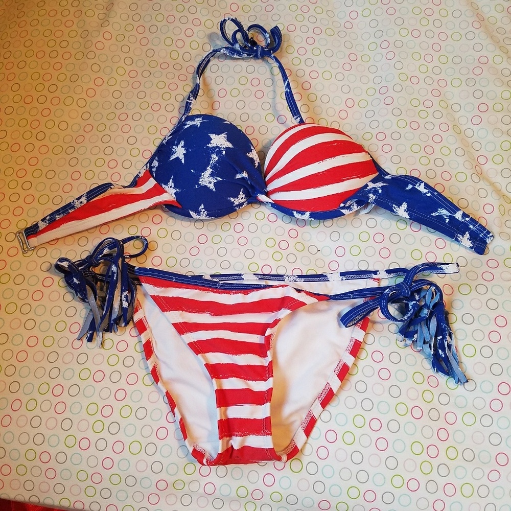 American flag full set bikini