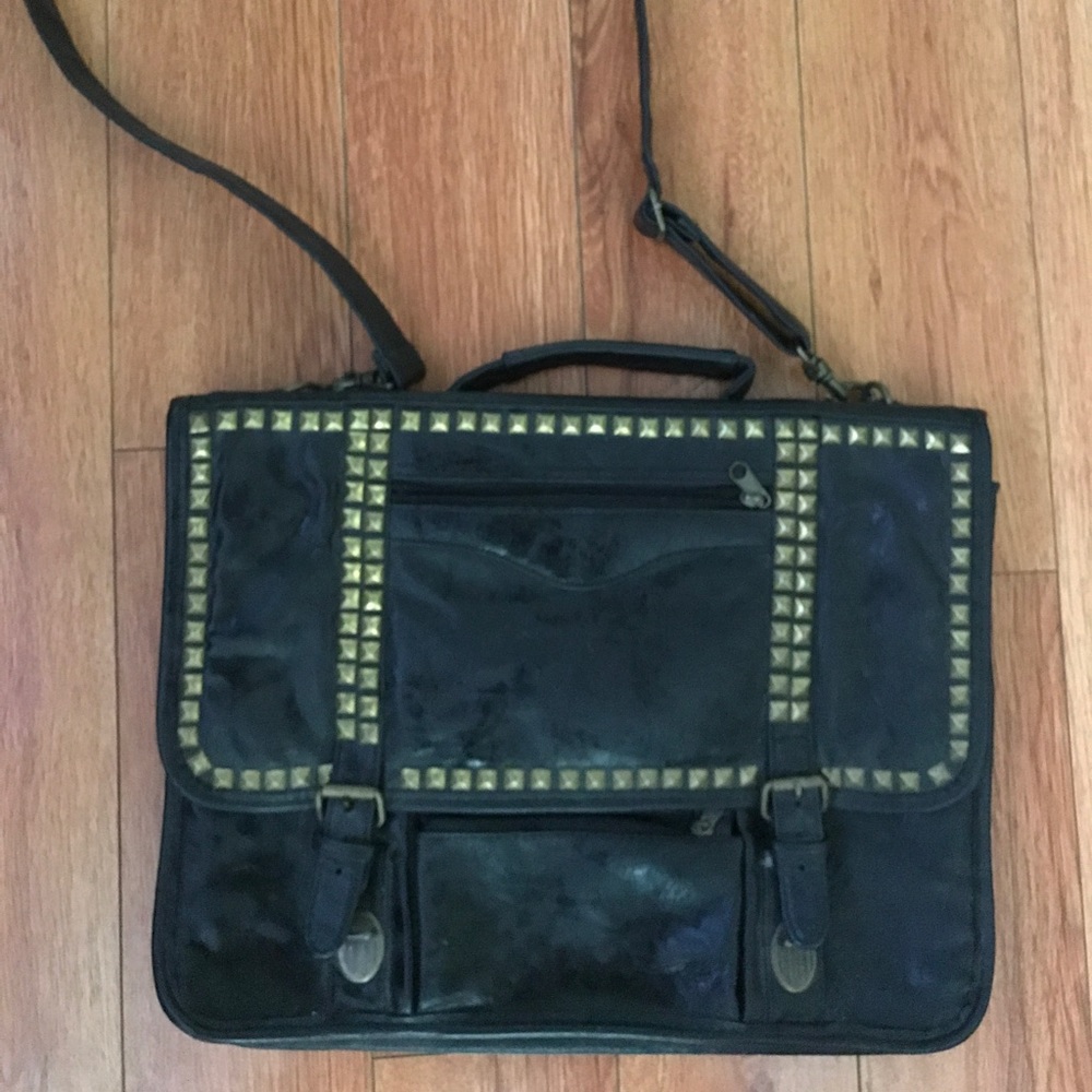 Leather Satchel Laptop Bag