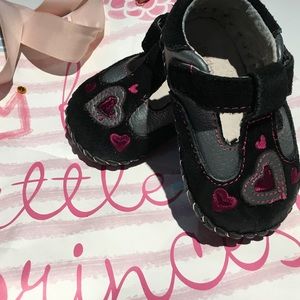 PEDIPED black heart Mary Jane crib shoes